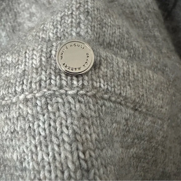 White House Black Market Gray Tie-Front Sweater Vest Size Small - Picture 4 of 9